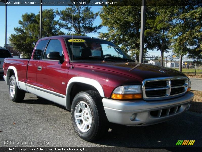 Dark Garnet Red Pearl / Dark Slate Gray 2002 Dodge Dakota SLT Club Cab