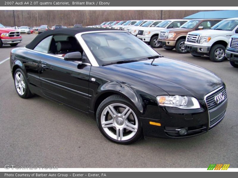 Brilliant Black / Ebony 2007 Audi A4 2.0T quattro Cabriolet