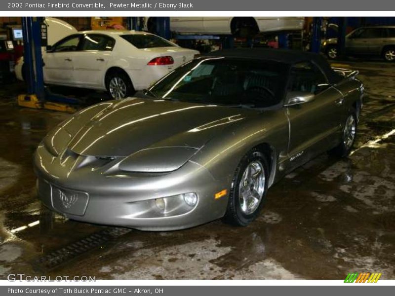 Pewter Metallic / Ebony Black 2002 Pontiac Firebird Convertible