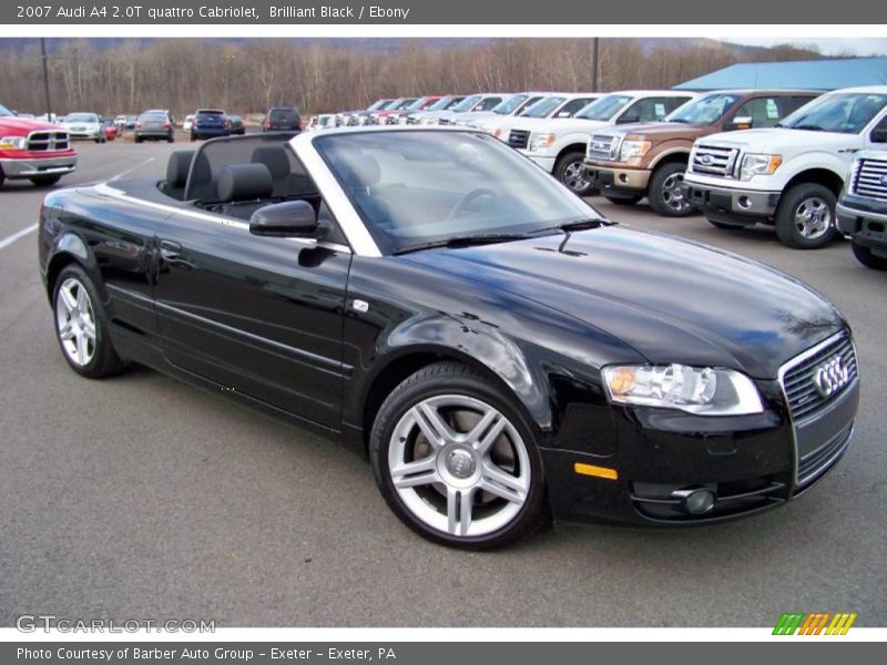 Brilliant Black / Ebony 2007 Audi A4 2.0T quattro Cabriolet