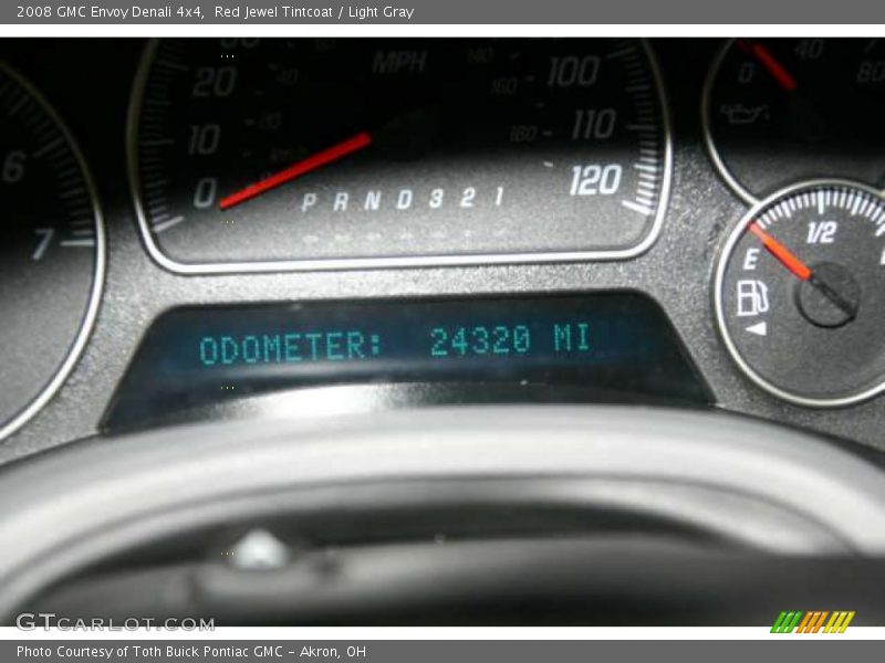 Red Jewel Tintcoat / Light Gray 2008 GMC Envoy Denali 4x4