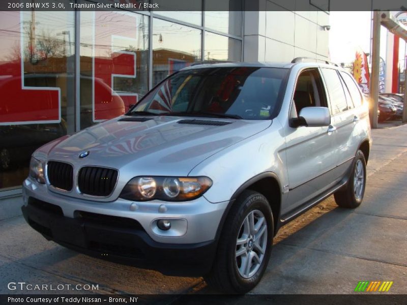 Titanium Silver Metallic / Black 2006 BMW X5 3.0i