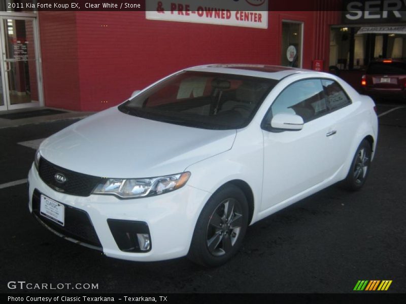 Clear White / Stone 2011 Kia Forte Koup EX