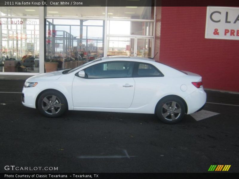 Clear White / Stone 2011 Kia Forte Koup EX