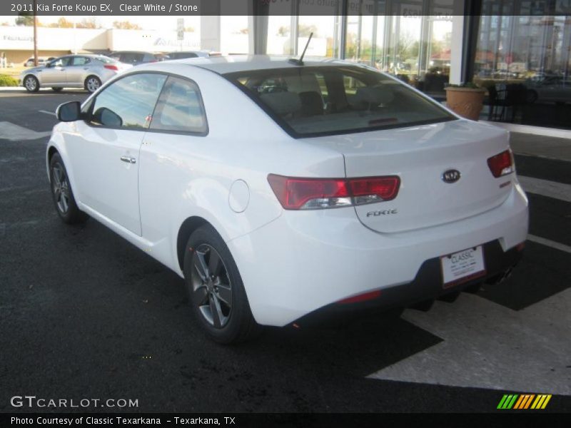 Clear White / Stone 2011 Kia Forte Koup EX