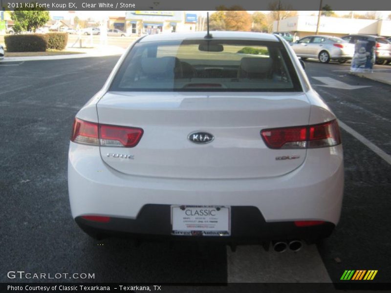 Clear White / Stone 2011 Kia Forte Koup EX