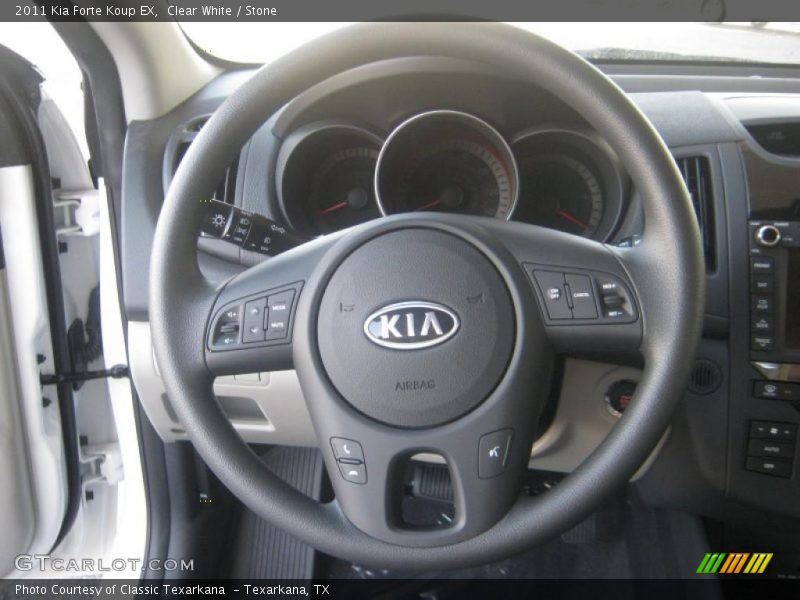 Clear White / Stone 2011 Kia Forte Koup EX