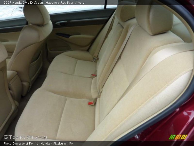 Habanero Red Pearl / Ivory 2007 Honda Civic EX Sedan