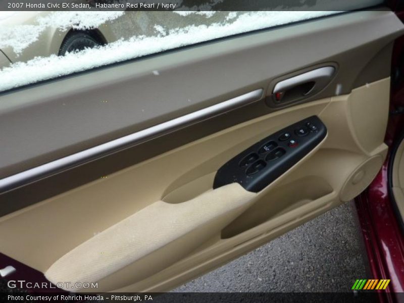 Habanero Red Pearl / Ivory 2007 Honda Civic EX Sedan