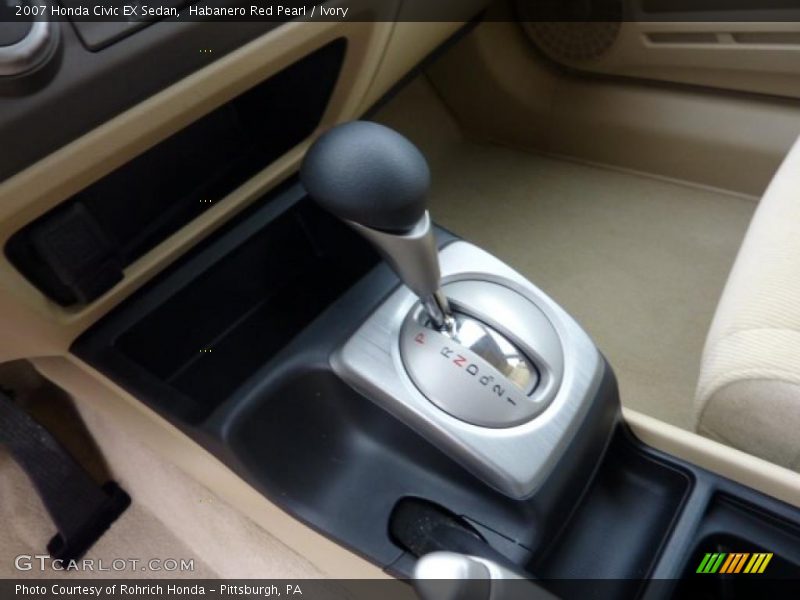 Habanero Red Pearl / Ivory 2007 Honda Civic EX Sedan