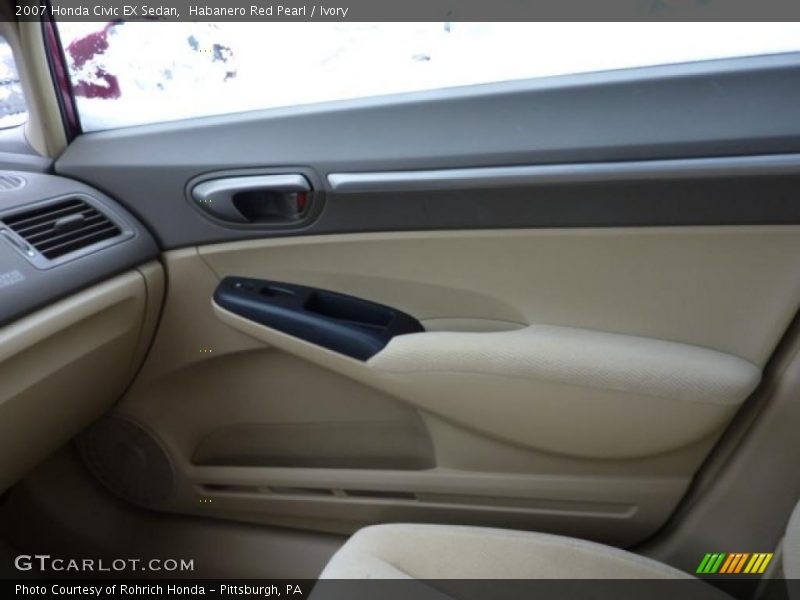 Habanero Red Pearl / Ivory 2007 Honda Civic EX Sedan