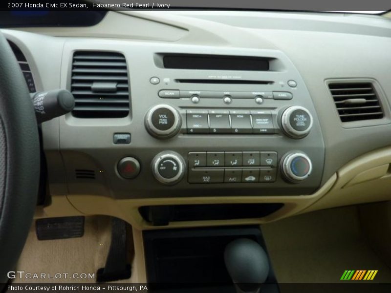 Habanero Red Pearl / Ivory 2007 Honda Civic EX Sedan