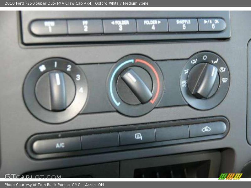 Controls of 2010 F350 Super Duty FX4 Crew Cab 4x4
