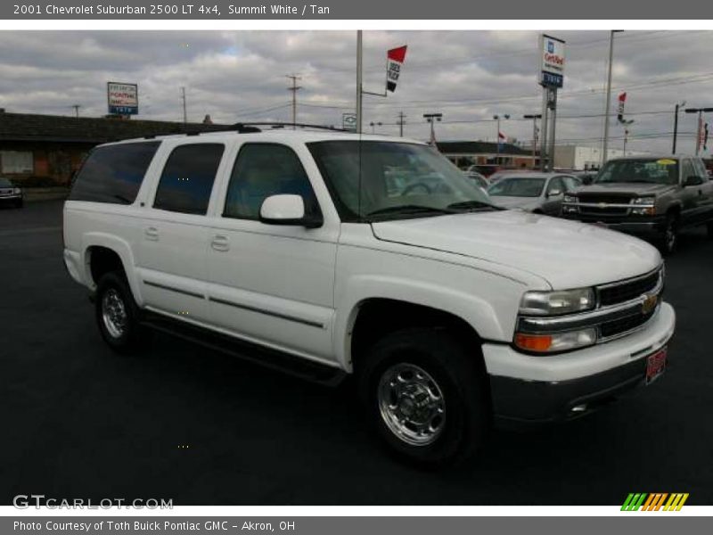 Summit White / Tan 2001 Chevrolet Suburban 2500 LT 4x4