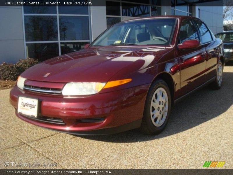 Dark Red / Gray 2002 Saturn L Series L200 Sedan
