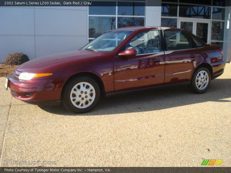 Dark Red / Gray 2002 Saturn L Series L200 Sedan