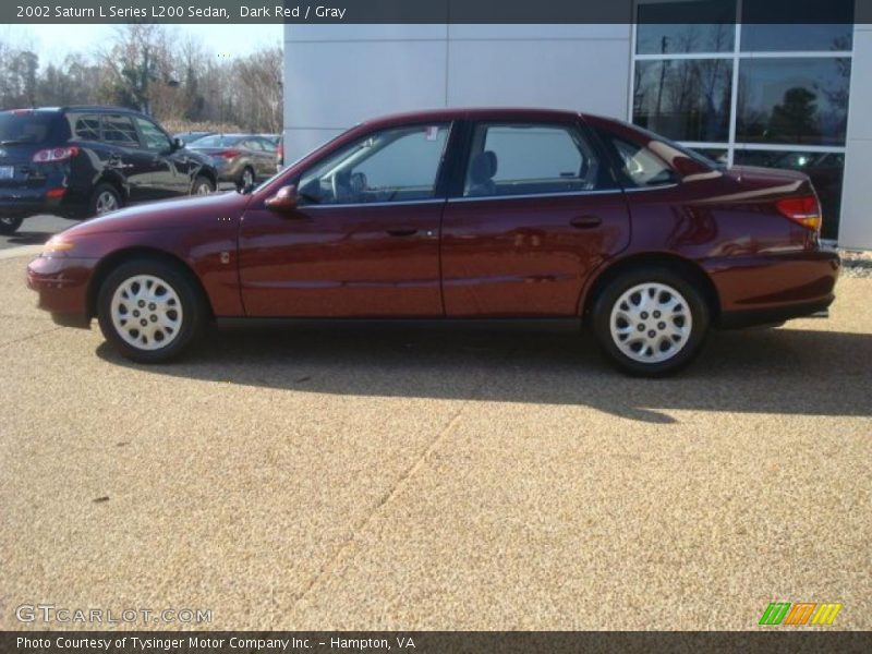 Dark Red / Gray 2002 Saturn L Series L200 Sedan