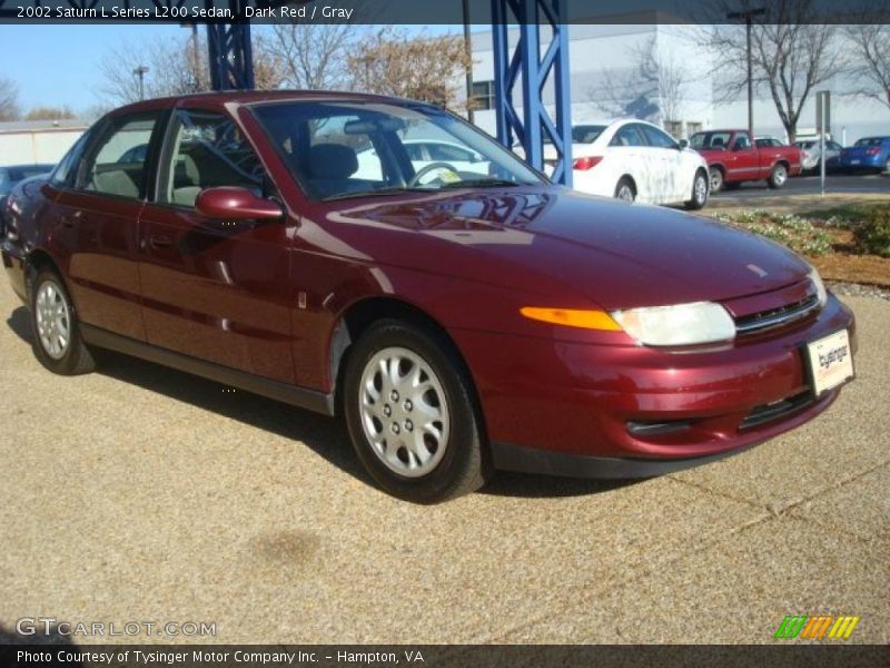 Dark Red / Gray 2002 Saturn L Series L200 Sedan