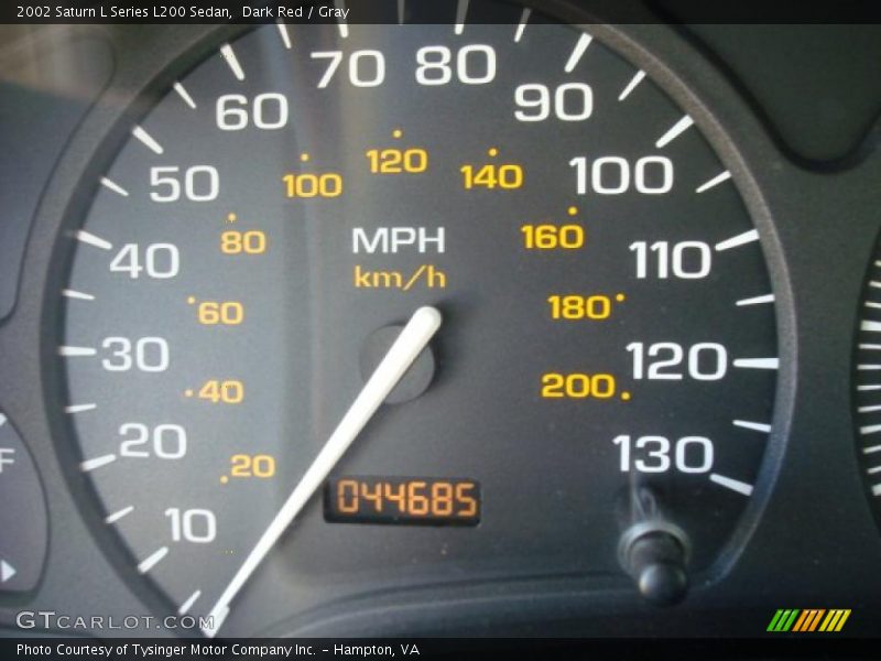 Dark Red / Gray 2002 Saturn L Series L200 Sedan
