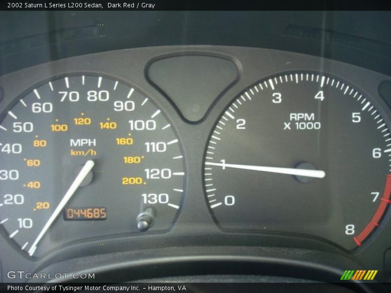 Dark Red / Gray 2002 Saturn L Series L200 Sedan