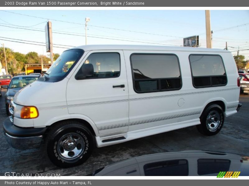 Bright White / Sandstone 2003 Dodge Ram Van 1500 Passenger Conversion