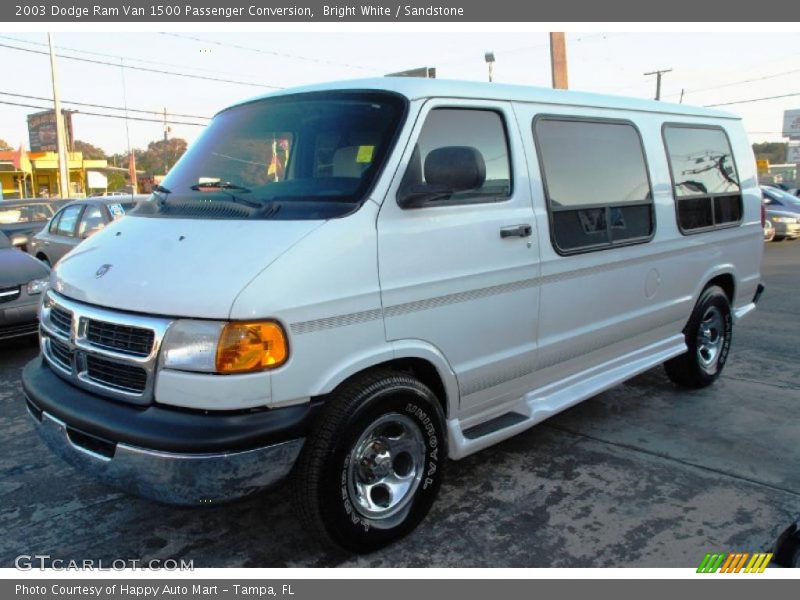 Bright White / Sandstone 2003 Dodge Ram Van 1500 Passenger Conversion