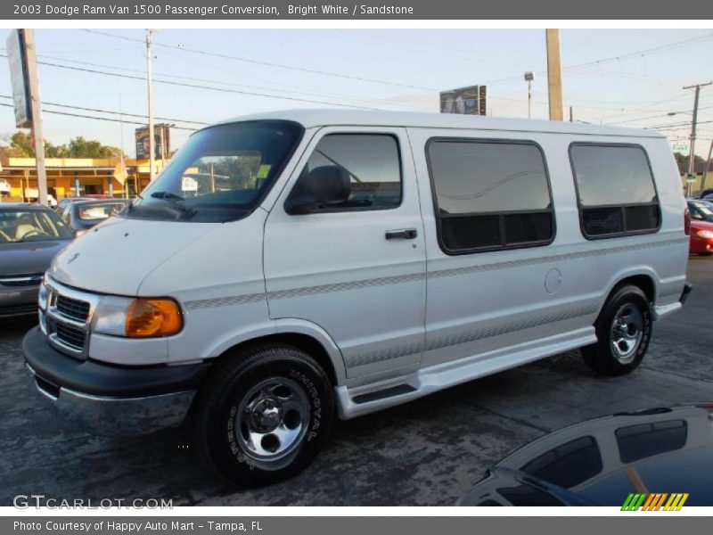 Bright White / Sandstone 2003 Dodge Ram Van 1500 Passenger Conversion