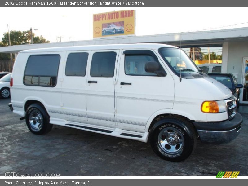 Bright White / Sandstone 2003 Dodge Ram Van 1500 Passenger Conversion