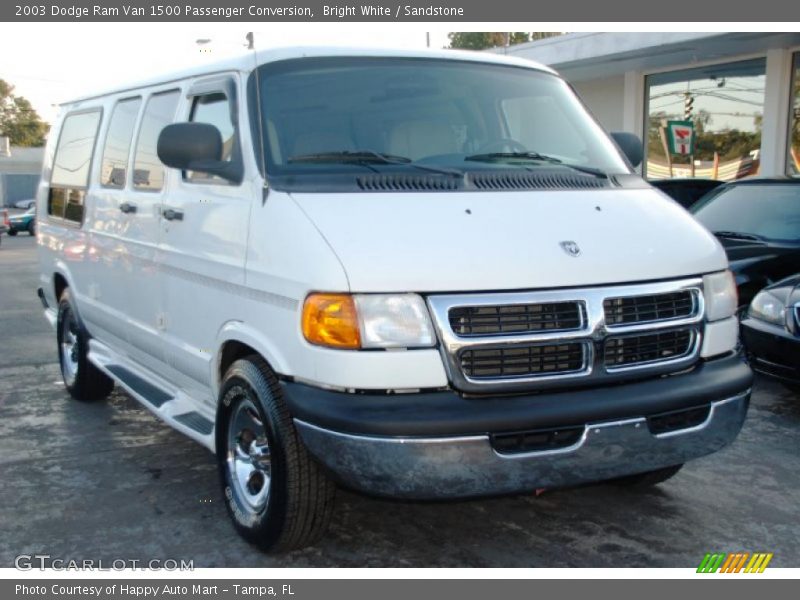 Bright White / Sandstone 2003 Dodge Ram Van 1500 Passenger Conversion