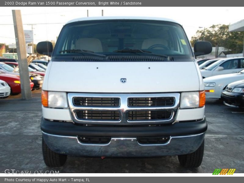 Bright White / Sandstone 2003 Dodge Ram Van 1500 Passenger Conversion