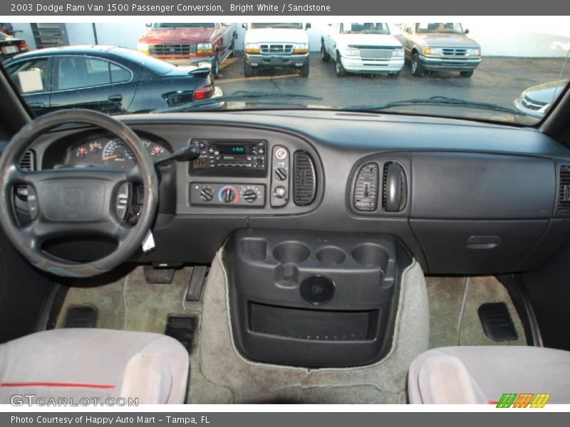 Bright White / Sandstone 2003 Dodge Ram Van 1500 Passenger Conversion