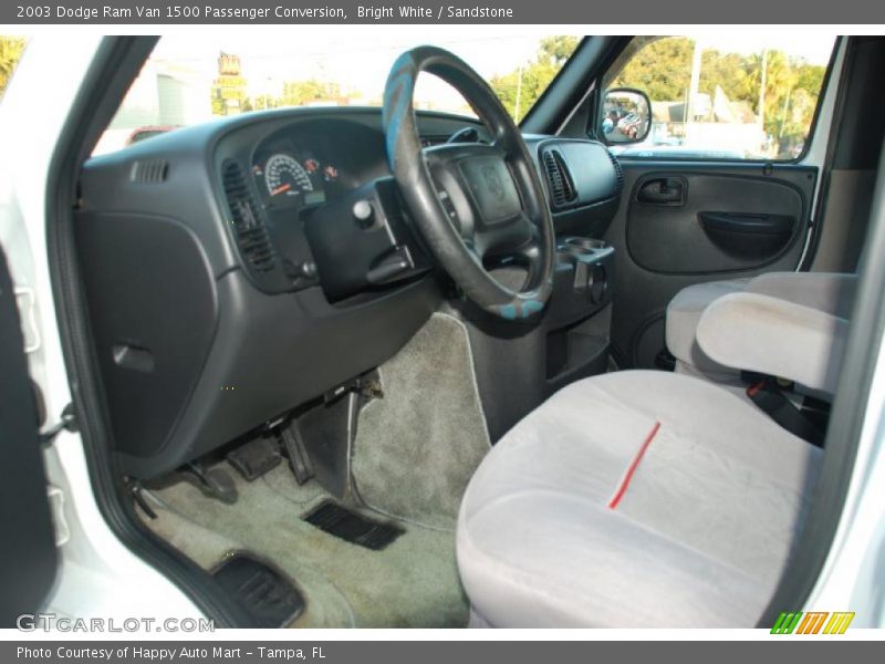 Bright White / Sandstone 2003 Dodge Ram Van 1500 Passenger Conversion