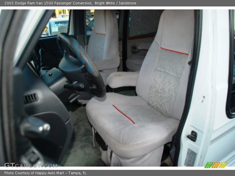 Bright White / Sandstone 2003 Dodge Ram Van 1500 Passenger Conversion