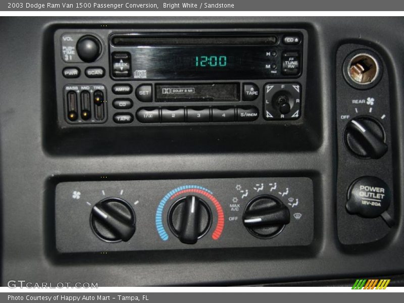 Bright White / Sandstone 2003 Dodge Ram Van 1500 Passenger Conversion