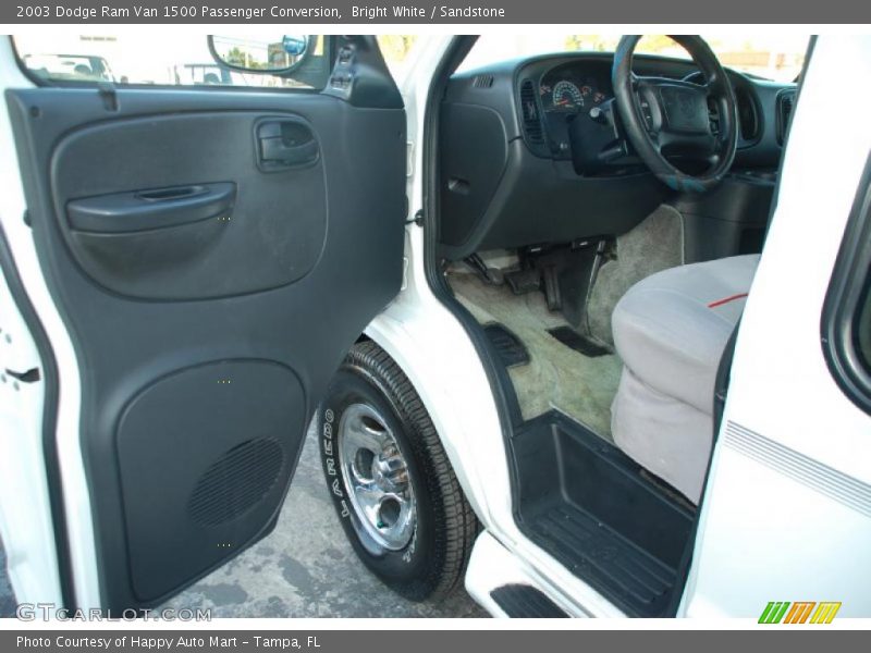 Bright White / Sandstone 2003 Dodge Ram Van 1500 Passenger Conversion