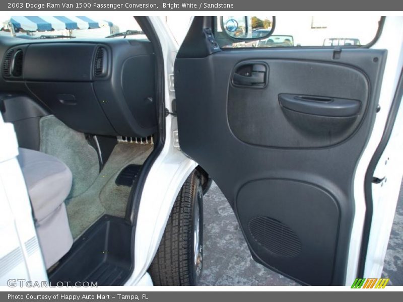 Bright White / Sandstone 2003 Dodge Ram Van 1500 Passenger Conversion