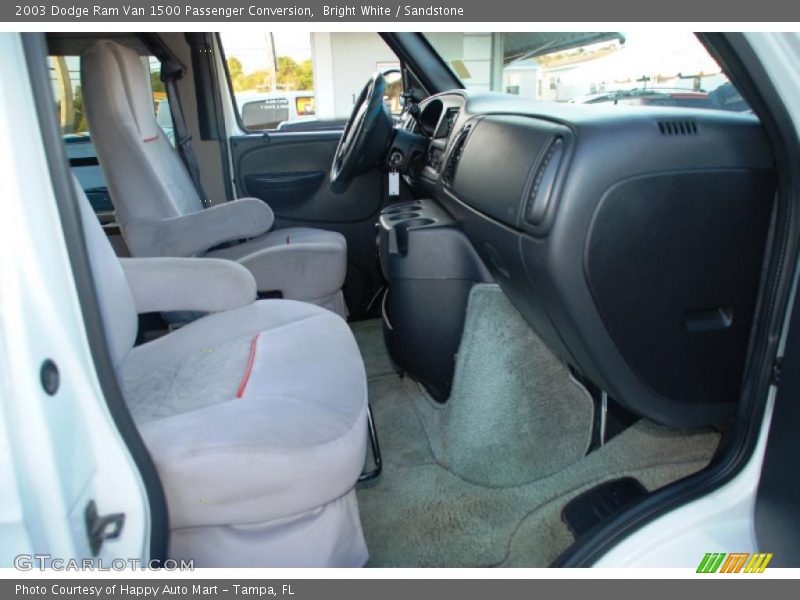 Bright White / Sandstone 2003 Dodge Ram Van 1500 Passenger Conversion