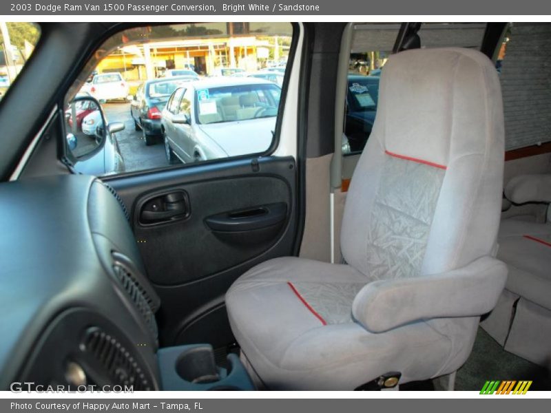 Bright White / Sandstone 2003 Dodge Ram Van 1500 Passenger Conversion