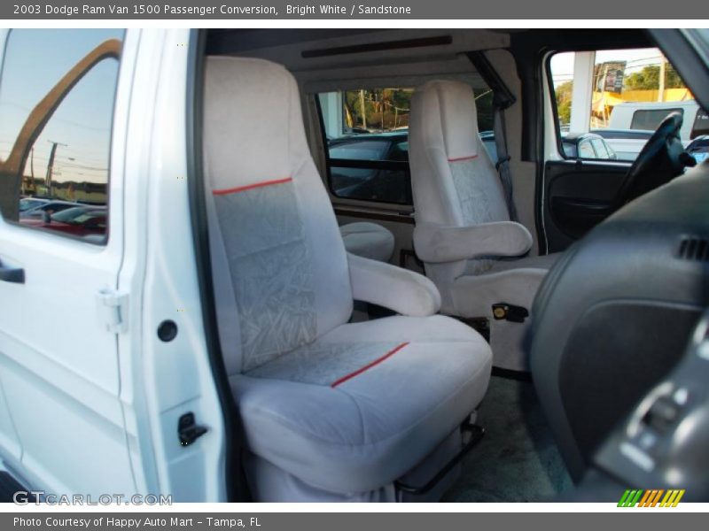 Bright White / Sandstone 2003 Dodge Ram Van 1500 Passenger Conversion