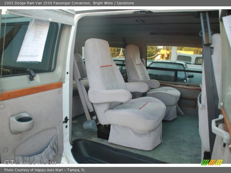 Bright White / Sandstone 2003 Dodge Ram Van 1500 Passenger Conversion