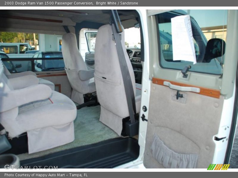 Bright White / Sandstone 2003 Dodge Ram Van 1500 Passenger Conversion