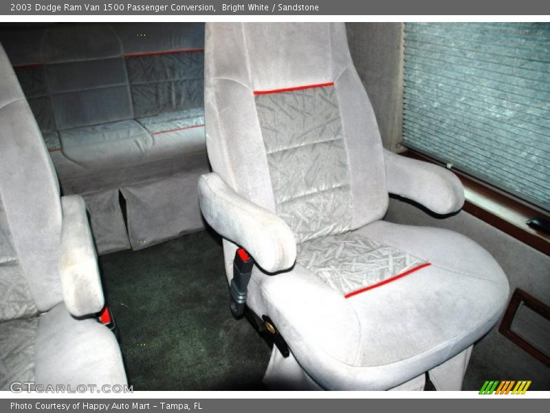 Bright White / Sandstone 2003 Dodge Ram Van 1500 Passenger Conversion