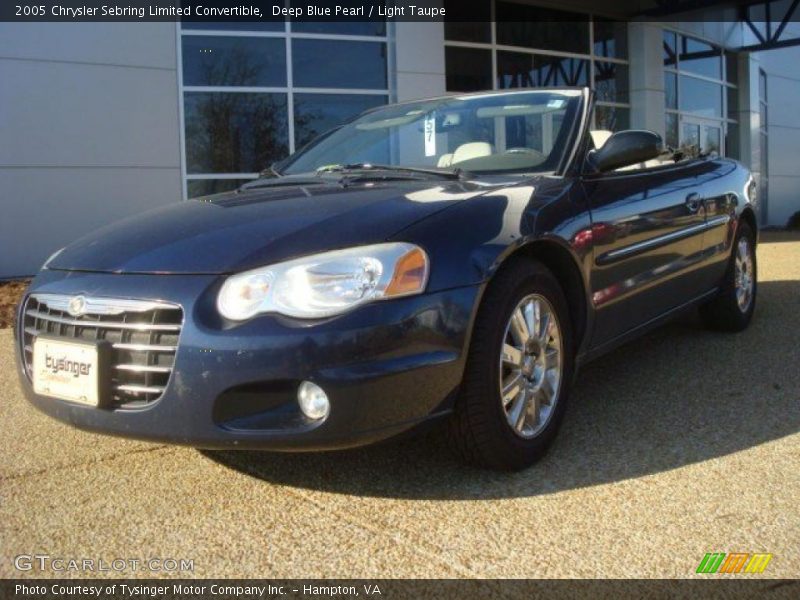 Deep Blue Pearl / Light Taupe 2005 Chrysler Sebring Limited Convertible