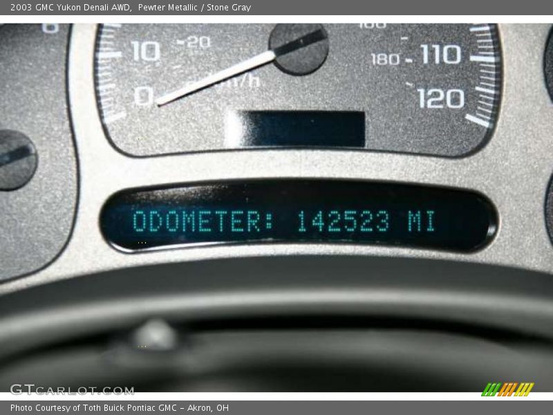 Pewter Metallic / Stone Gray 2003 GMC Yukon Denali AWD
