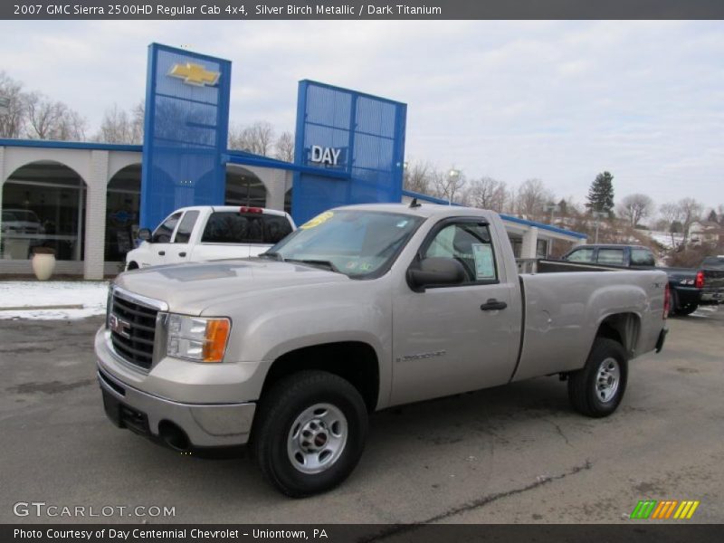 Silver Birch Metallic / Dark Titanium 2007 GMC Sierra 2500HD Regular Cab 4x4