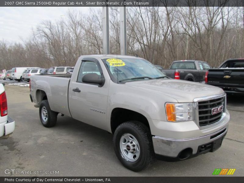 Silver Birch Metallic / Dark Titanium 2007 GMC Sierra 2500HD Regular Cab 4x4