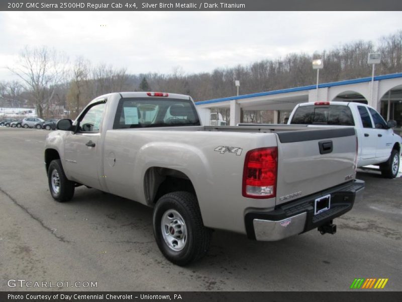 Silver Birch Metallic / Dark Titanium 2007 GMC Sierra 2500HD Regular Cab 4x4