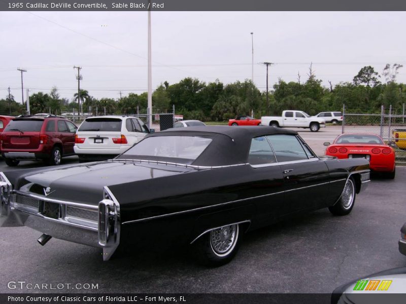 Sable Black / Red 1965 Cadillac DeVille Convertible