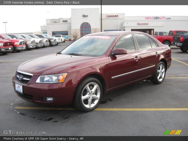 Dark Cherry Red / Black 2008 Hyundai Sonata Limited