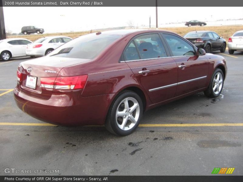 Dark Cherry Red / Black 2008 Hyundai Sonata Limited